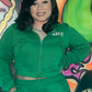 Xxtra Crop top Hoodie Set